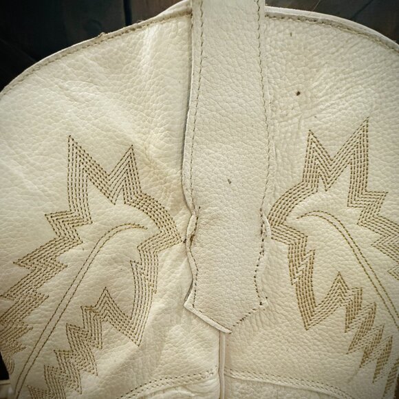 Rock’Em Wide Calf White Snip Toe Knee High Cowgirl Boots NWOT 7 - Picture 9 of 14